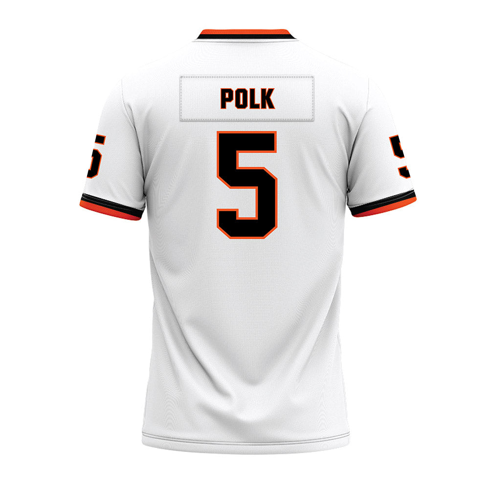 Oklahoma State - NCAA Football : Israel Polk - White Premium Football Jersey-1