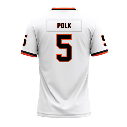 Oklahoma State - NCAA Football : Israel Polk - White Premium Football Jersey-1