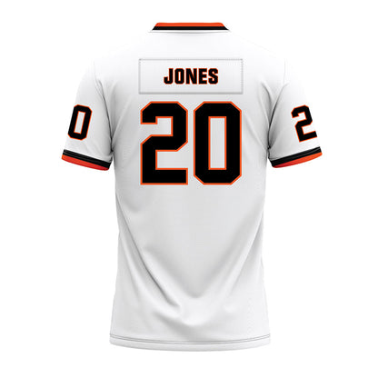 Oklahoma State - NCAA Football : KD Jones - White Premium Football Jersey-1