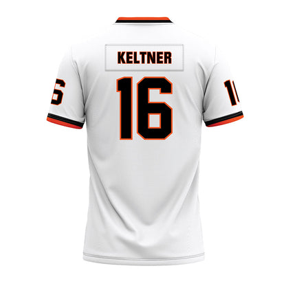 Oklahoma State - NCAA Football : Sam Keltner - White Premium Football Jersey-1
