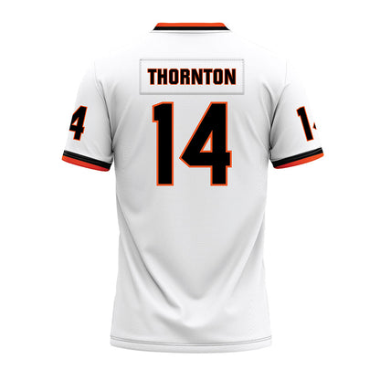 Oklahoma State - NCAA Football : Jabarie Thornton - White Premium Football Jersey-1
