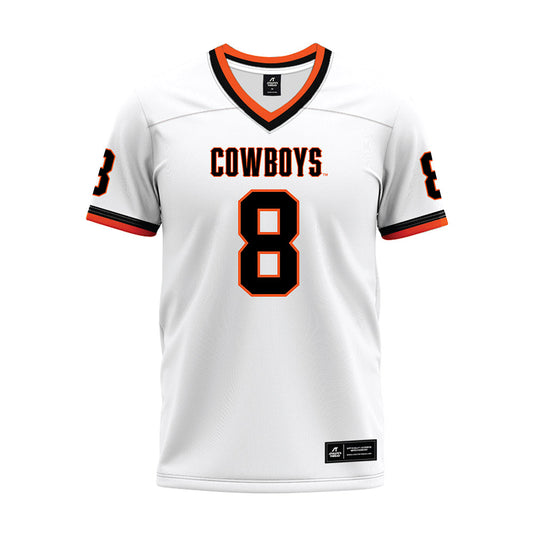 Oklahoma State - NCAA Football : Broderick Vehrs - White Premium Football Jersey-0