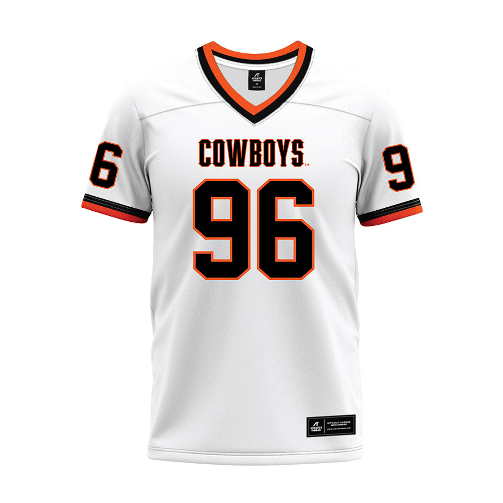 Oklahoma State - NCAA Football : Joey Quinn - White Premium Football Jersey-0