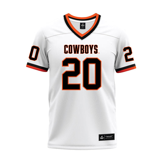 Oklahoma State - NCAA Football : Taurean Davis - White Premium Football Jersey-0