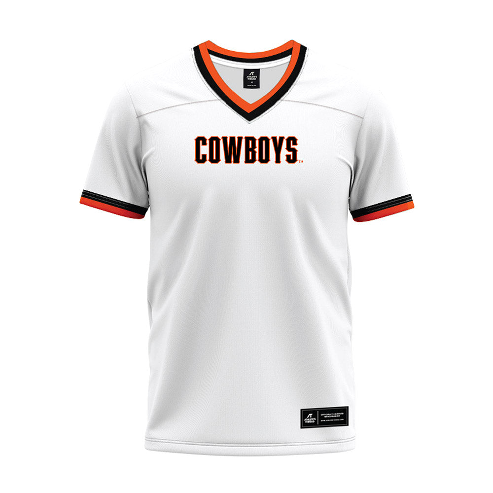 Oklahoma State - NCAA Football : Vincent Holmes - White Premium Football Jersey-0