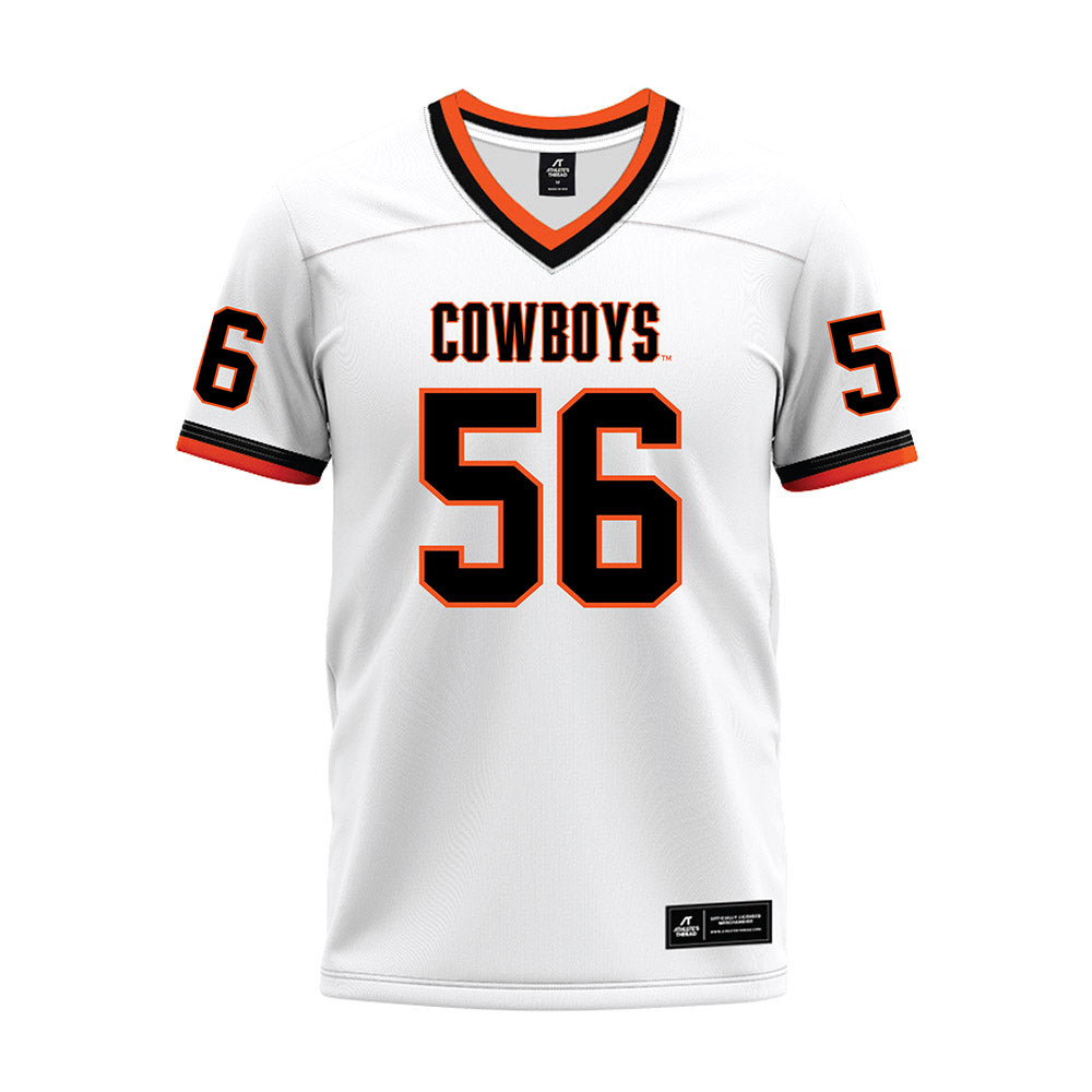 Oklahoma State - NCAA Football : Tyler Mercer - White Premium Football Jersey-0