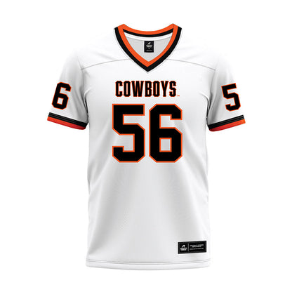 Oklahoma State - NCAA Football : Tyler Mercer - White Premium Football Jersey-0