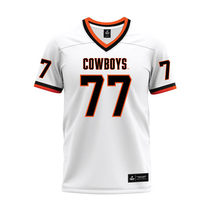 Oklahoma State - NCAA Football : Ashton Lepo - White Premium Football Jersey-0