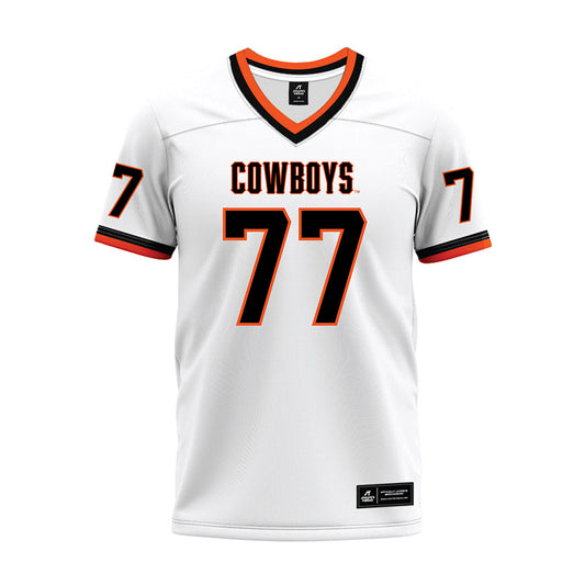 Oklahoma State - NCAA Football : Ashton Lepo - White Premium Football Jersey-0