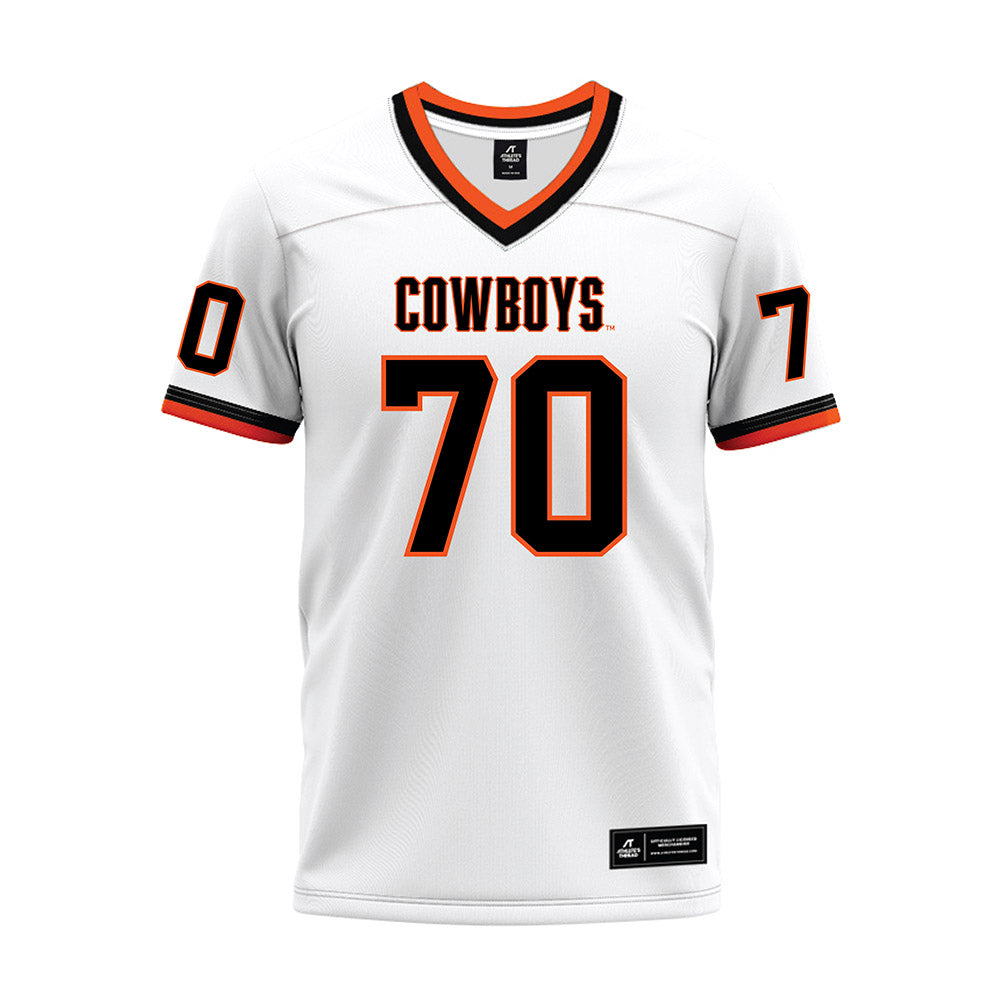 Oklahoma State - NCAA Football : Shaun Torgeson - White Premium Football Jersey-0