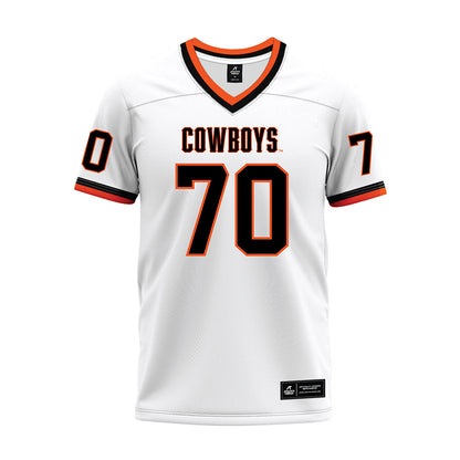Oklahoma State - NCAA Football : Shaun Torgeson - White Premium Football Jersey-0