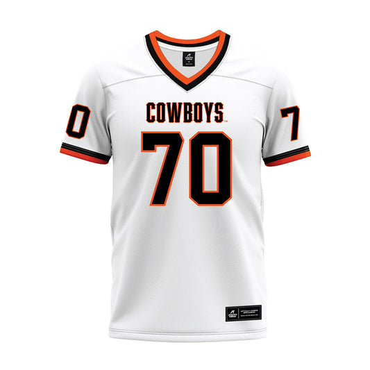 Oklahoma State - NCAA Football : Shaun Torgeson - White Premium Football Jersey-0