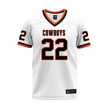 Oklahoma State - NCAA Football : Kobi Foreman - White Premium Football Jersey-0