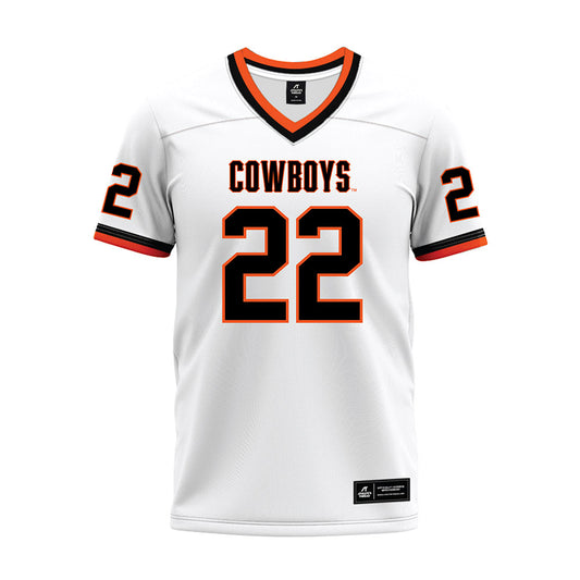 Oklahoma State - NCAA Football : Kobi Foreman - White Premium Football Jersey-0