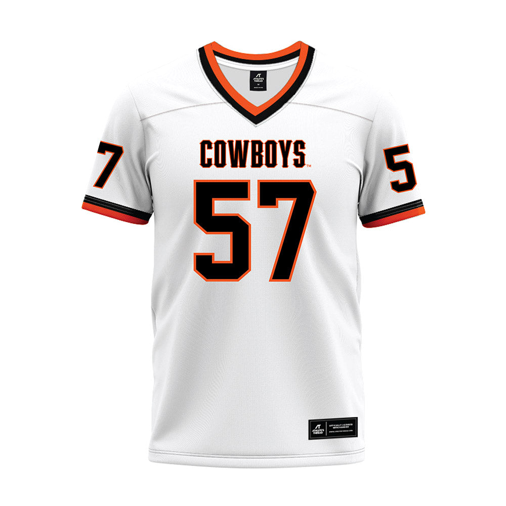 Oklahoma State - NCAA Football : Simona Fuailetolo - White Premium Football Jersey-0