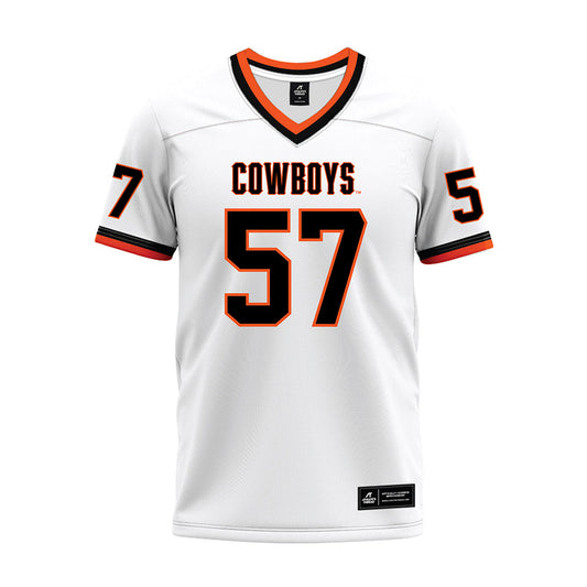 Oklahoma State - NCAA Football : Simona Fuailetolo - White Premium Football Jersey-0