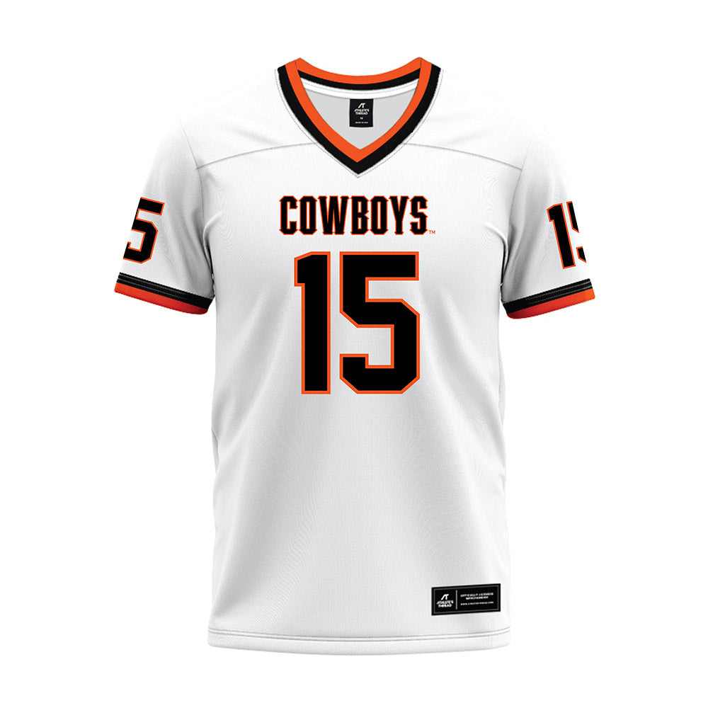 Oklahoma State - NCAA Football : Fatafehi Vailea - White Premium Football Jersey-0