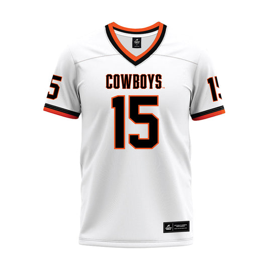 Oklahoma State - NCAA Football : Fatafehi Vailea - White Premium Football Jersey-0