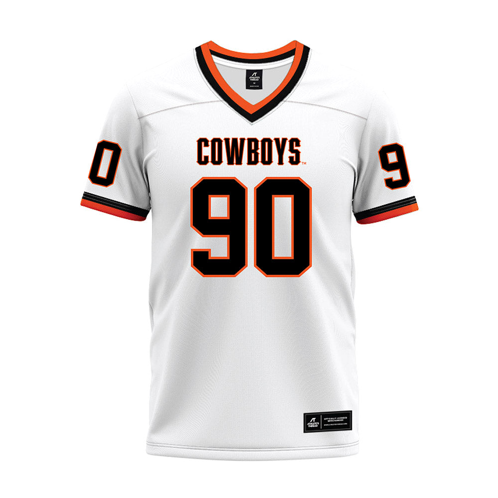 Oklahoma State - NCAA Football : Savion Barthelemy - White Premium Football Jersey-0