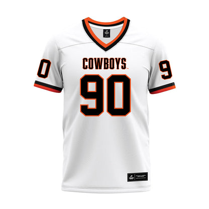 Oklahoma State - NCAA Football : Savion Barthelemy - White Premium Football Jersey-0