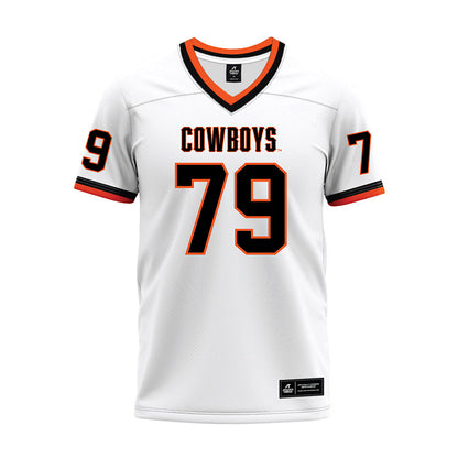 Oklahoma State - NCAA Football : Jacob Sexton - White Premium Football Jersey-0