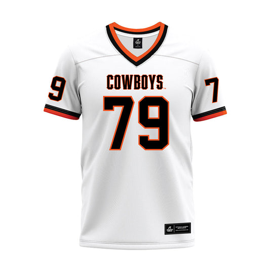 Oklahoma State - NCAA Football : Jacob Sexton - White Premium Football Jersey-0