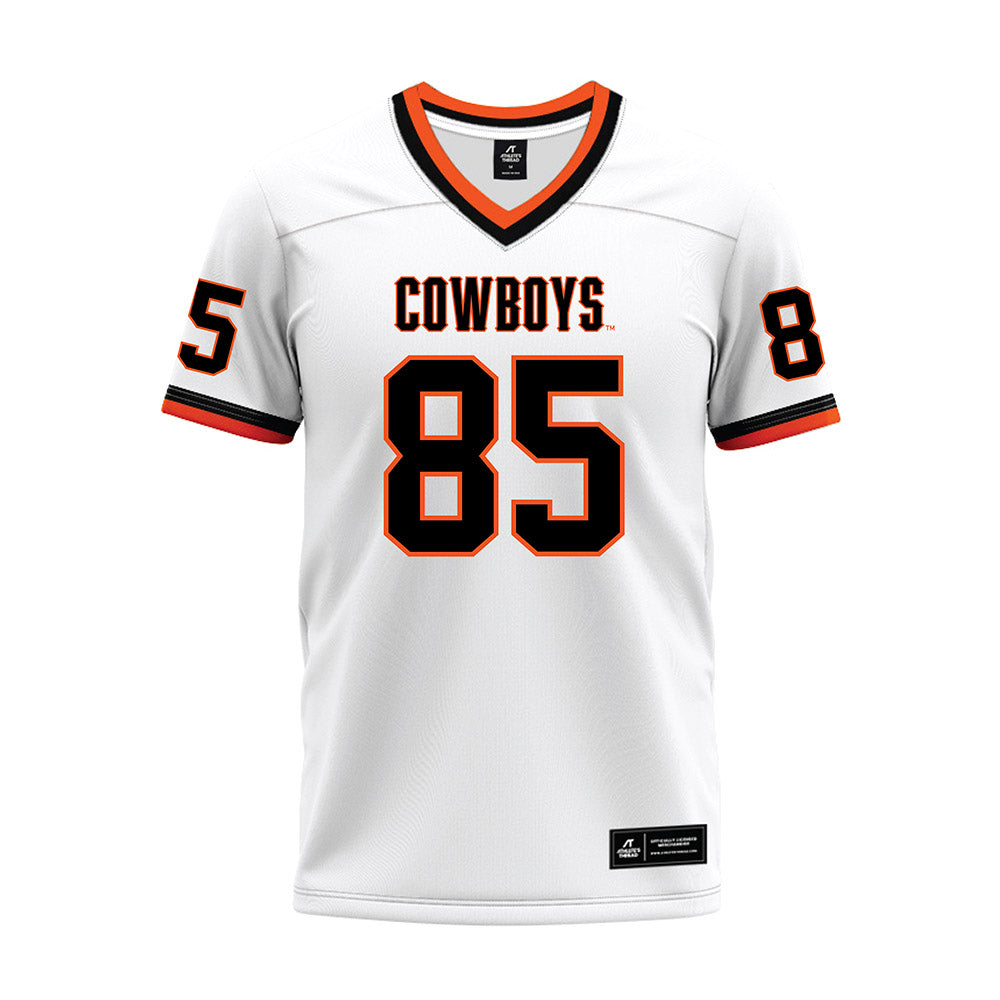 Oklahoma State - NCAA Football : Nate Ost - White Premium Football Jersey-0