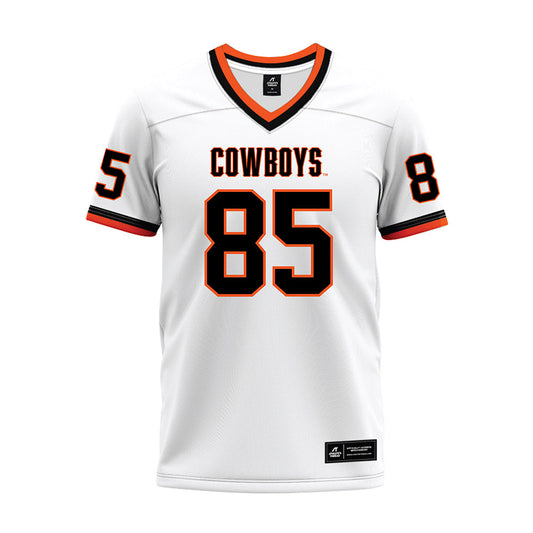 Oklahoma State - NCAA Football : Nate Ost - White Premium Football Jersey-0