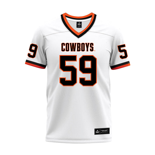 Oklahoma State - NCAA Football : Xavier Mason - White Premium Football Jersey-0