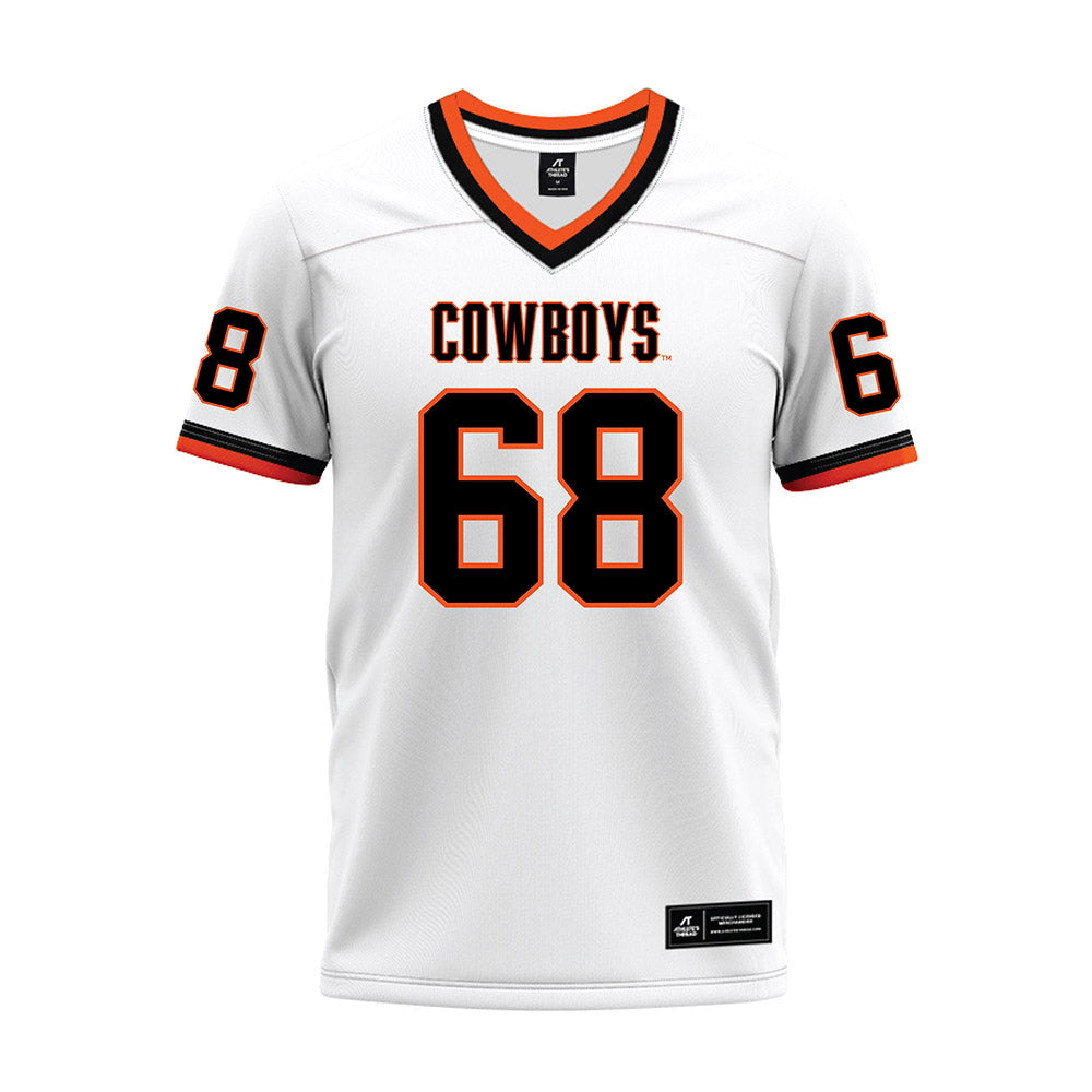Oklahoma State - NCAA Football : Joseph Hanson - White Premium Football Jersey-0