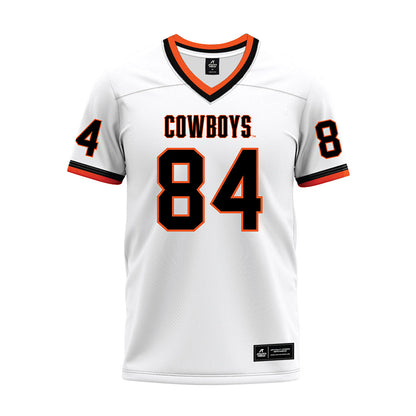 Oklahoma State - NCAA Football : Matrail Lopez - White Premium Football Jersey-0