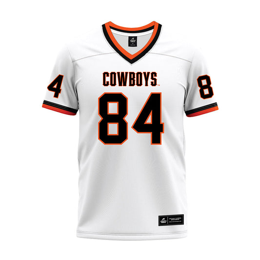 Oklahoma State - NCAA Football : Matrail Lopez - White Premium Football Jersey-0
