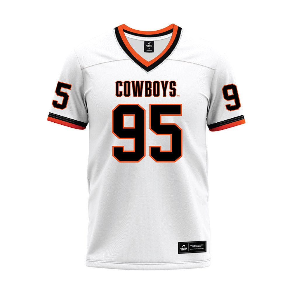 Oklahoma State - NCAA Football : Jaleel Johnson - White Premium Football Jersey