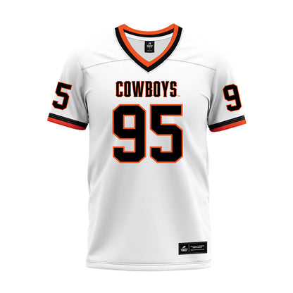 Oklahoma State - NCAA Football : Jaleel Johnson - White Premium Football Jersey