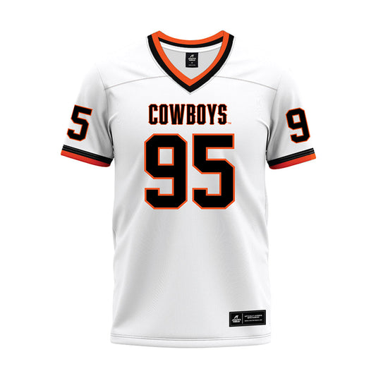 Oklahoma State - NCAA Football : Jaleel Johnson - White Premium Football Jersey