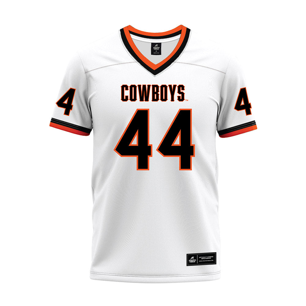Oklahoma State - NCAA Football : Carson Kolb - White Premium Football Jersey-0