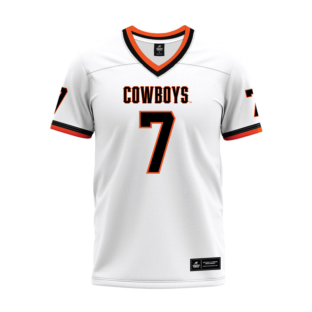 Oklahoma State - NCAA Football : Quinton Hammonds - White Premium Football Jersey-0