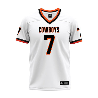 Oklahoma State - NCAA Football : Quinton Hammonds - White Premium Football Jersey-0