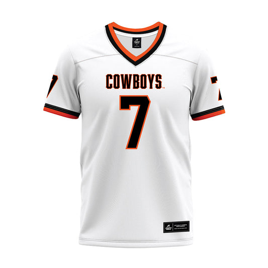 Oklahoma State - NCAA Football : Quinton Hammonds - White Premium Football Jersey-0