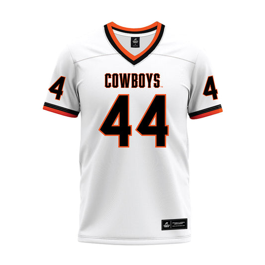 Oklahoma State - NCAA Football : Carson Kolb - White Premium Football Jersey-0