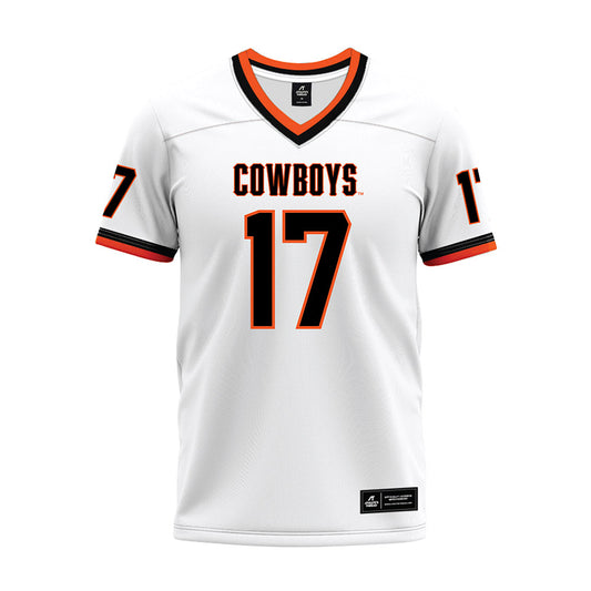Oklahoma State - NCAA Football : Drew Mestemaker - White Premium Football Jersey-0