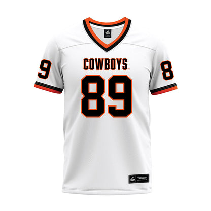 Oklahoma State - NCAA Football : Quincy Shelton - White Premium Football Jersey-0