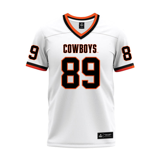 Oklahoma State - NCAA Football : Quincy Shelton - White Premium Football Jersey-0