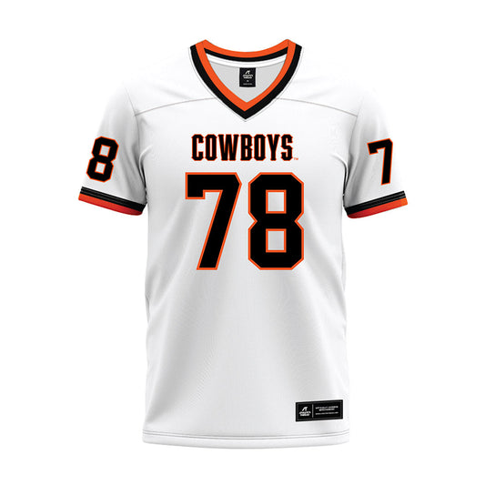 Oklahoma State - NCAA Football : Ja'Qwon Evans - White Premium Football Jersey-0