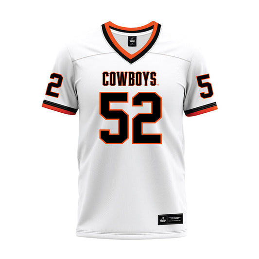 Oklahoma State - NCAA Football : Beau Wendel - White Premium Football Jersey-0