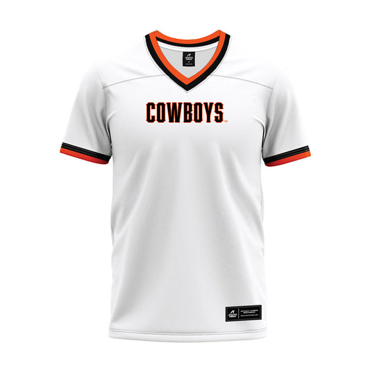 Oklahoma State - NCAA Football : Kai Holec - White Premium Football Jersey-0