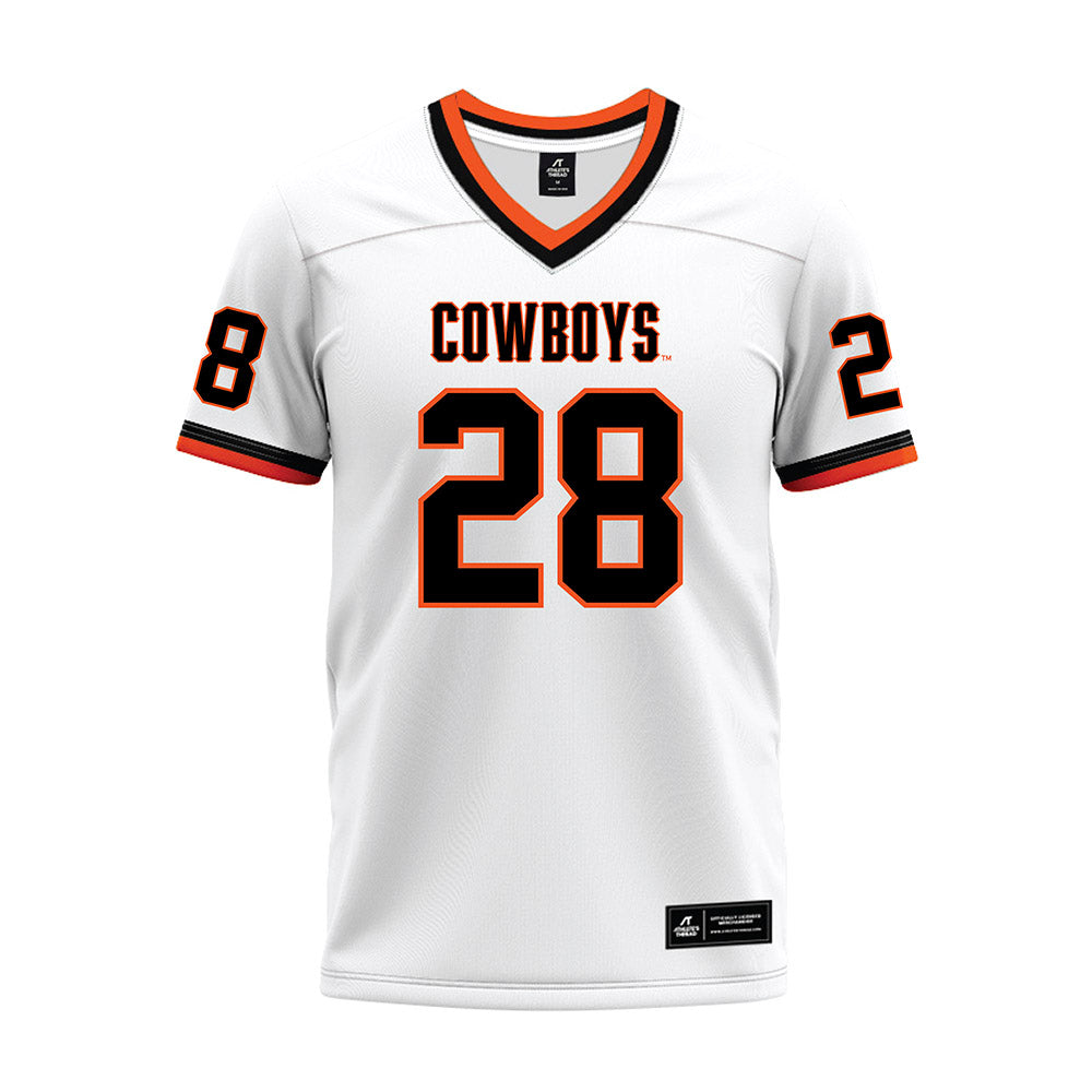 Oklahoma State - NCAA Football : Marrel Davis - White Premium Football Jersey-0