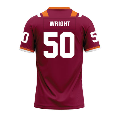 Virginia Tech - NCAA Football : Nathaniel Wright - Premium Football Jersey-1