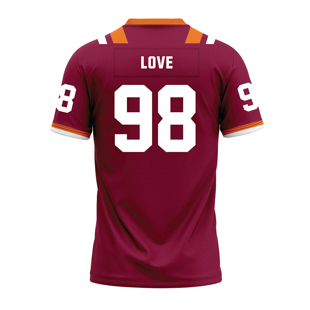 Virginia Tech - NCAA Football : Will Love - Premium Football Jersey-1