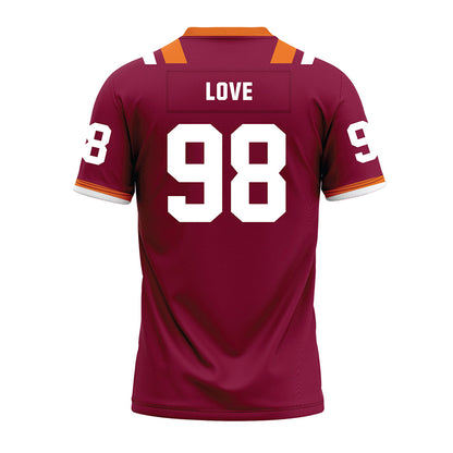 Virginia Tech - NCAA Football : Will Love - Premium Football Jersey-1